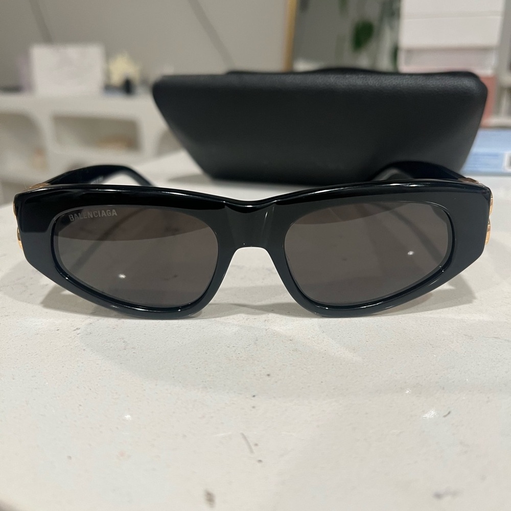 Balenciaga Black cat eye sunglasses.